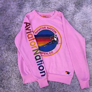 Aviator Nation, Small, Pink, Sweatshirt